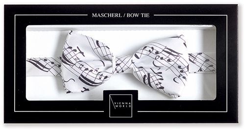 9120016970836 - Fliege Mascherl aus Seide weiß schwarz Bach - Geschenke Aufdruck mit Noten 9120016970836 - Fliege Mascherl aus Seide weiß schwarz Bach - Geschenke Aufdruck mit Noten