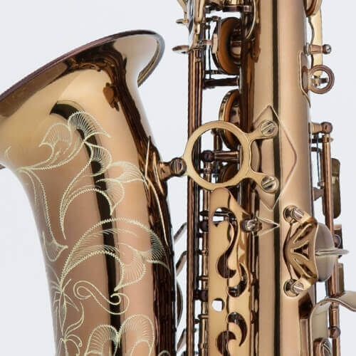 Chateau Altsaxophon, CAS50 C Powerbell Schallstück, dunkler Goldlack, Cognac