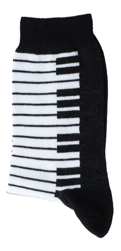 Socken, schwarz mit Tastaturdruck 43/45 Geschenke für Musiker 