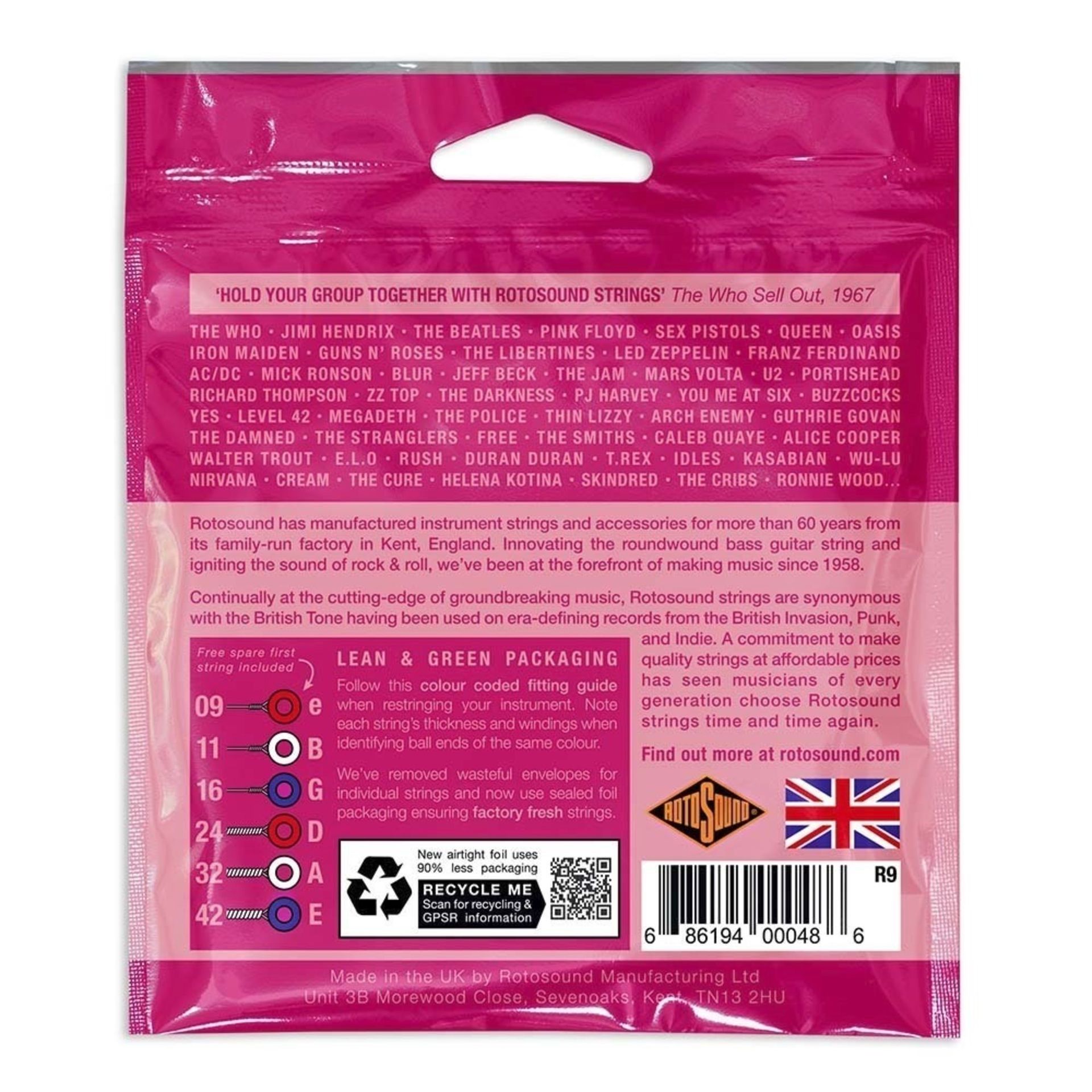 Rotosound R9 NICKEL SUPER LIGHT 9 11 16 24 32 42_00041265_