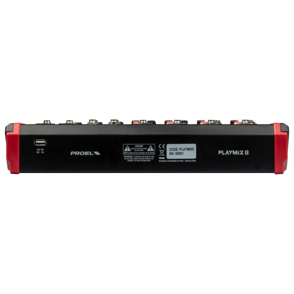Proel PLAYMIX 8 Mixer mit Multieffekt, MP3-Player und Bluetooth_00054558_