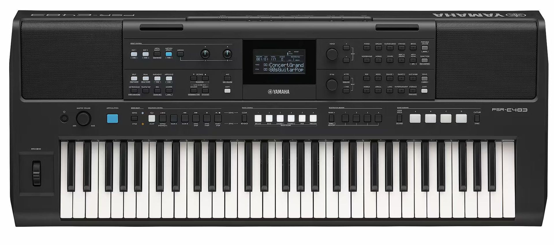 Yamaha PSR-E483 Keyboard mit 860 Klangfarben 