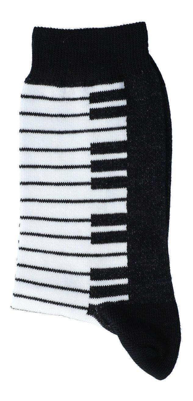 Socken, schwarz mit Tastaturdruck 31/34 Geschenke für Musiker 