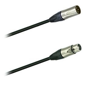 DMX-Kabel Neutrik XLR male/female, 3 pol. 10 Meter, für Lichtsteuerung, schwarz