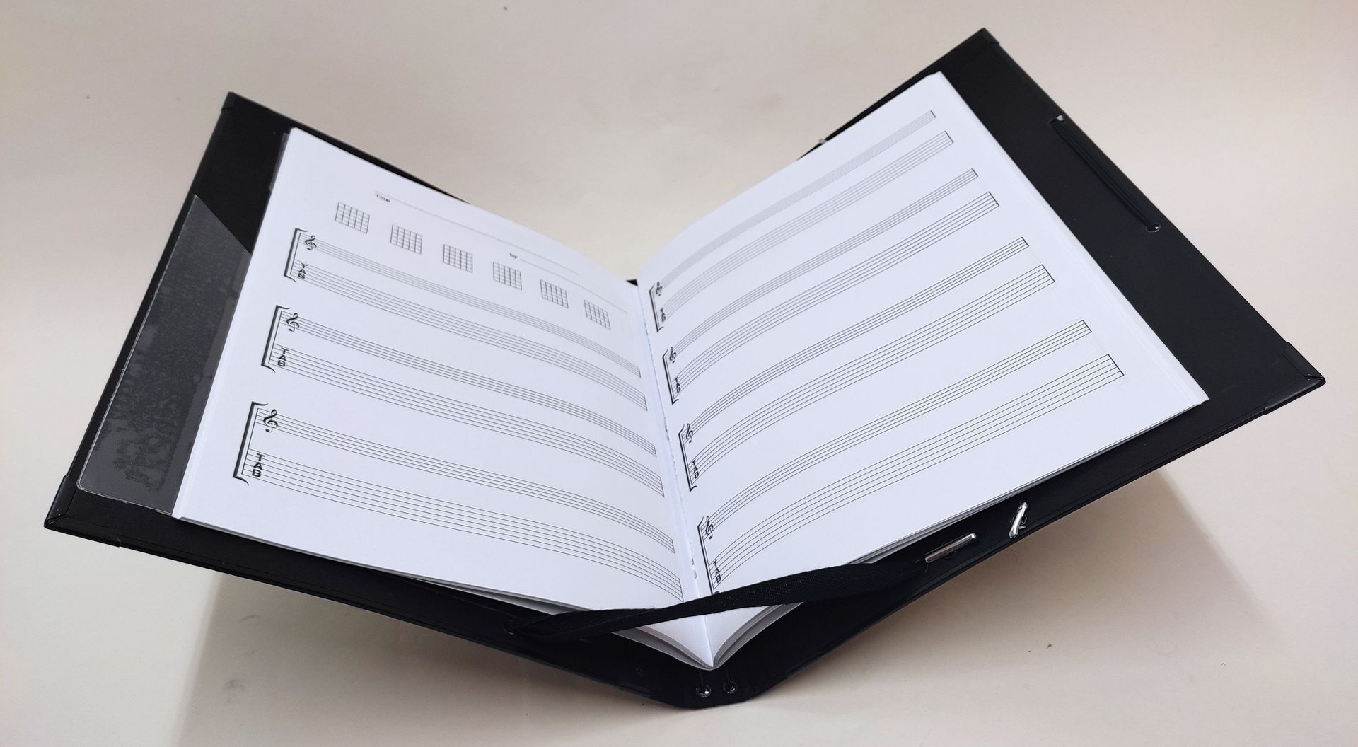 Notenmappe Chormappe A4 hoch Premium Chormappe mit Halteschlaufe mit Haltekordel