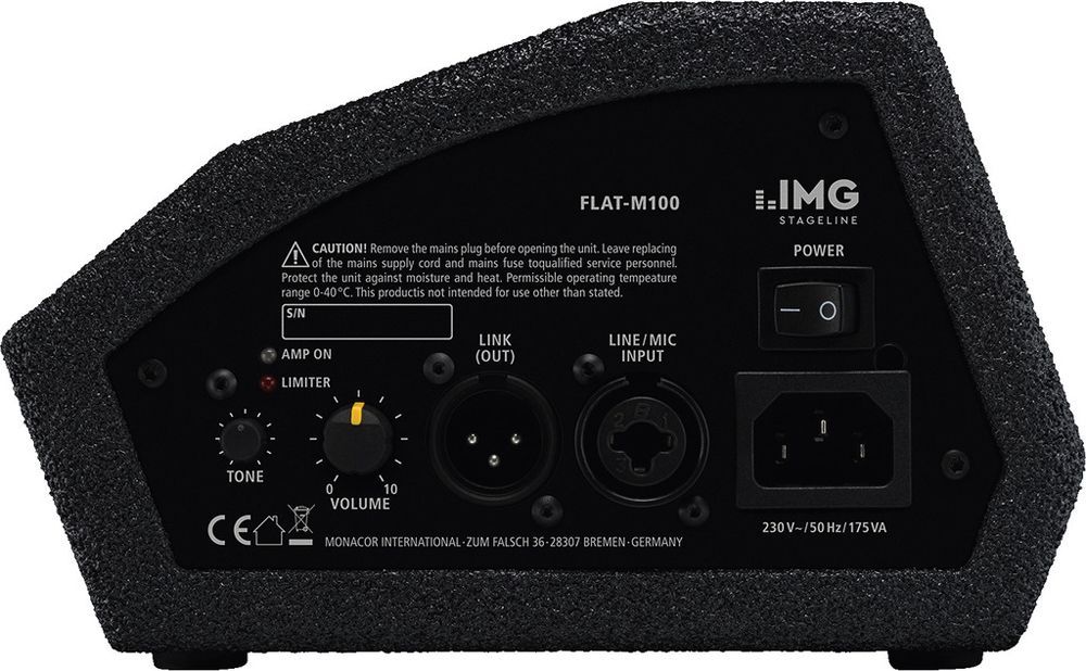 IMG Stage Line FLAT-M100 kleine Aktive Monitorbox, Kleinlautsprecher