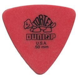 Jim Dunlop Tortex Triangle Pick 0,50 mm Red Plektrum für Gitarre