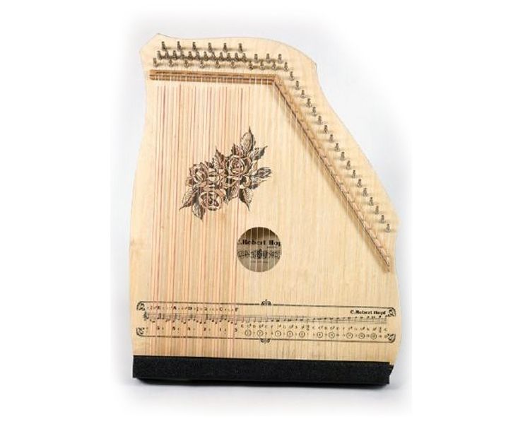 Hopf Akkordzither 100/3 natur 6 Akkorde, 25 Melodiesaiten, Zither Holz Natur