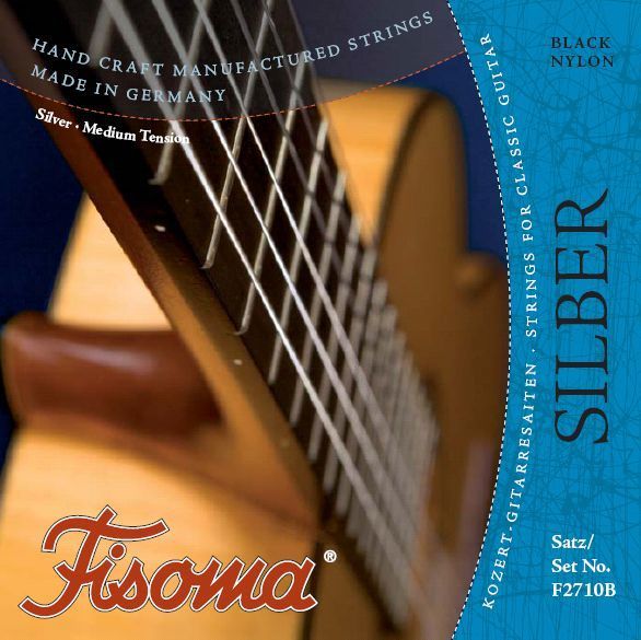 Fisoma F2710B Silber Black Nylonsaiten Satz Konzertgitarre Saiten Handarbeit_00001203_