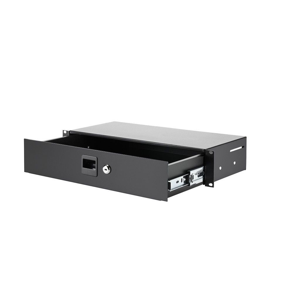 Adam Hall 87402S - 19" Rackschublade, 2 HE, kurz