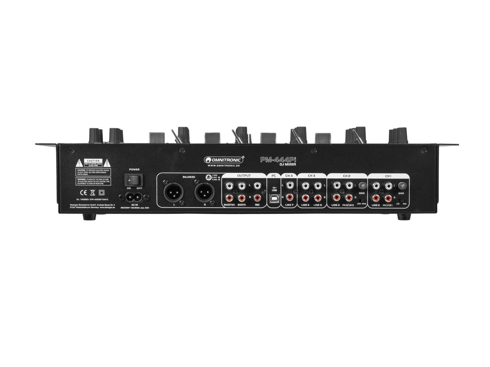 OMNITRONIC PM-444Pi 4-Kanal-DJ-Mixer mit Player & USB-Interface_00054707_