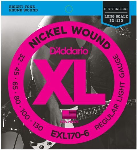 D'Addario EXL170-6 E-Bass Saiten, Prosteels 6 String Bass 032-130