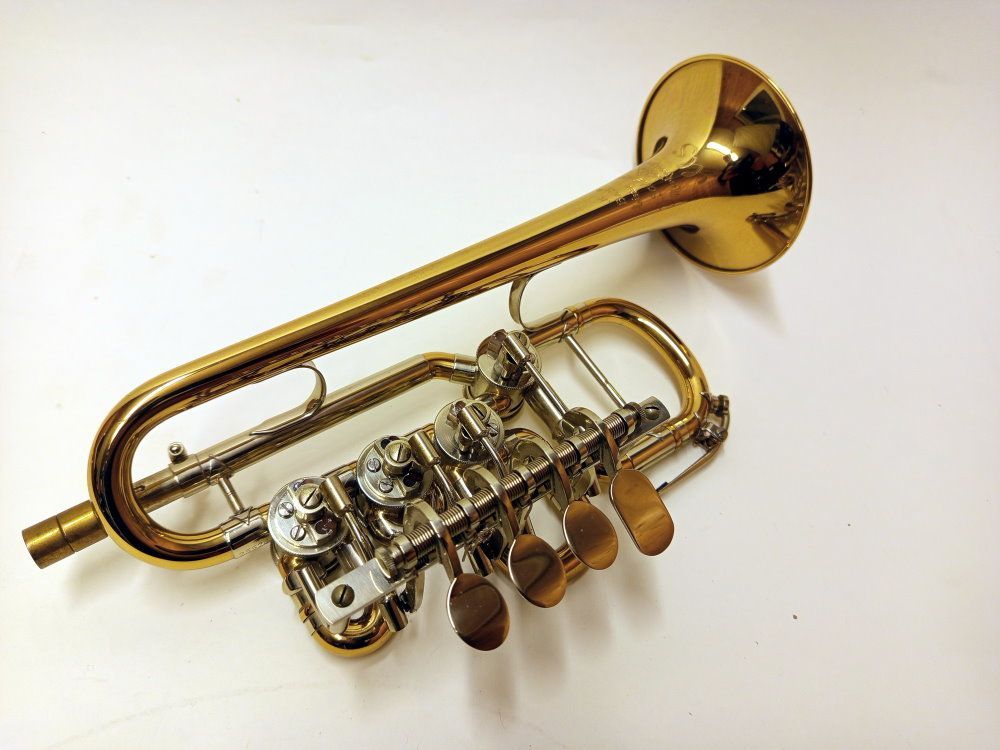 Meister Scherzer-Trompete Piccolo Hoch-B/A Bachtrompete 8111G TOP-Zustand_20000012_