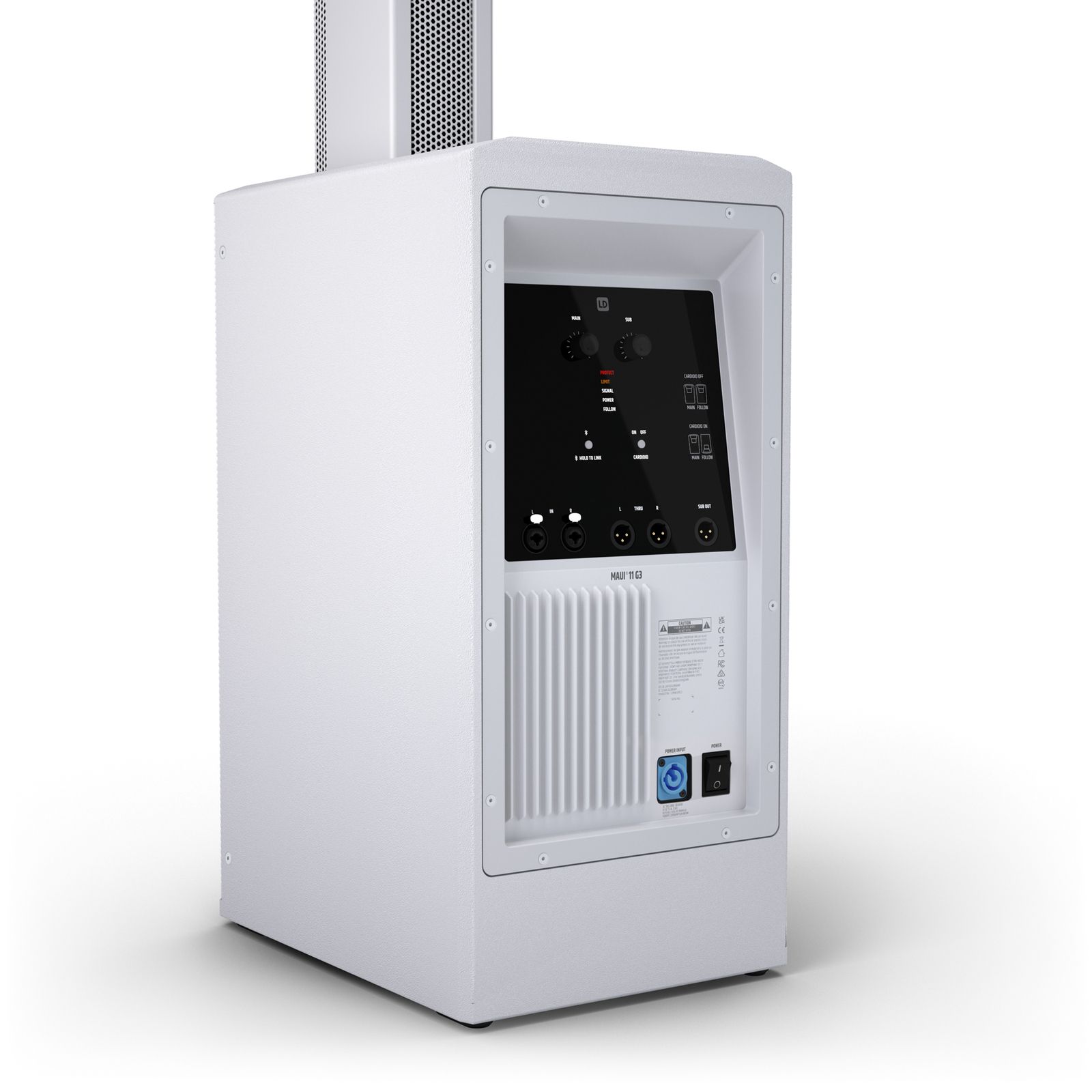 LD Systems Maui 11 G3 Weiß Cardioid Säulen PA System mit Bluetooth