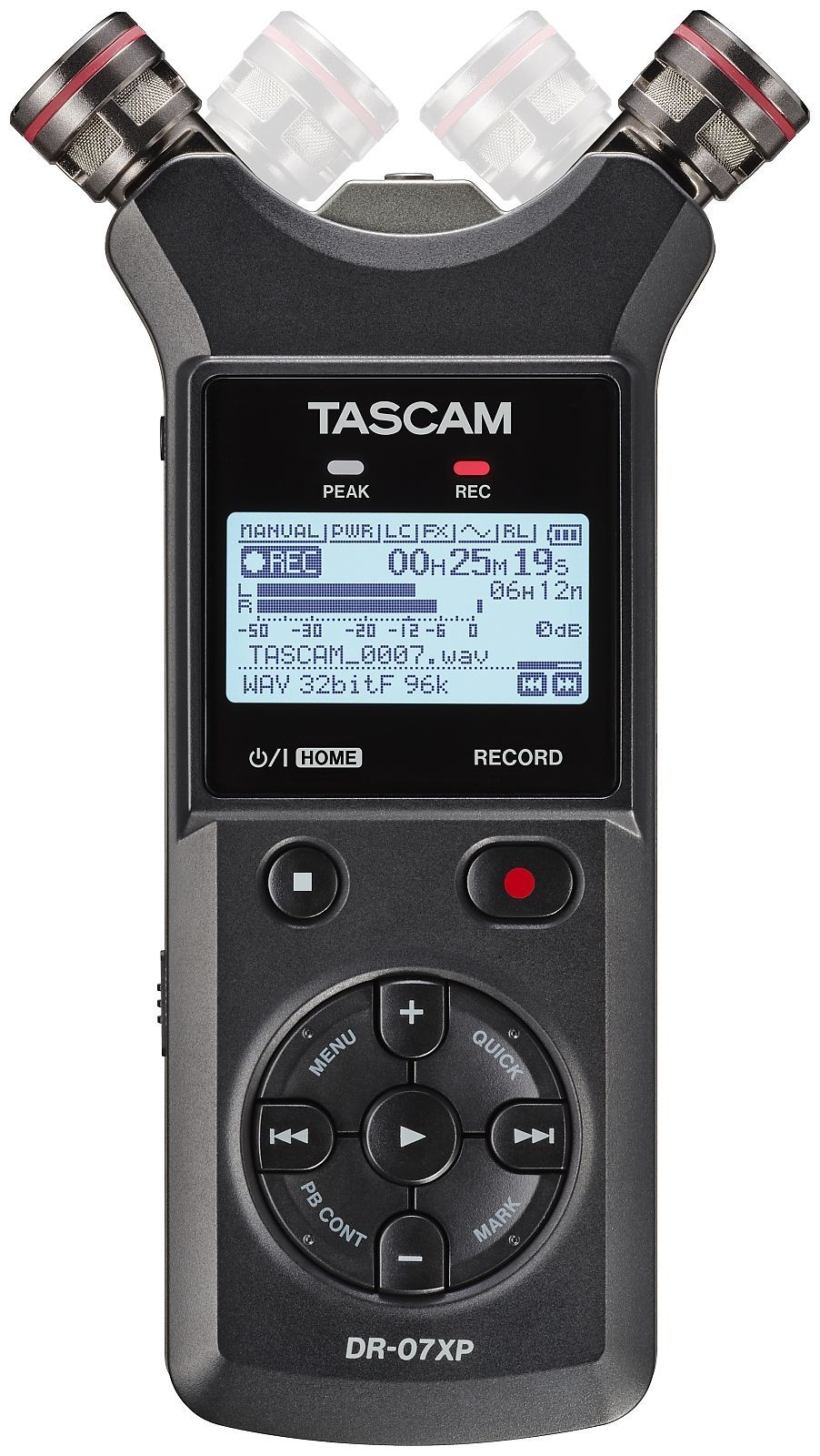Tascam DR-07XP Tragbarer Stereo-Audiorecorder mit USB-Interface