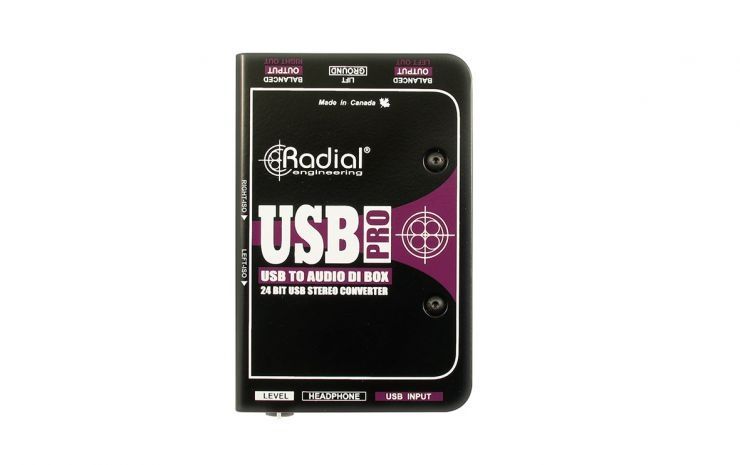Radial Engineering USB Pro Stereo USB DI-BOX für Tonübertragungen mit PC/ Laptop_00035312_