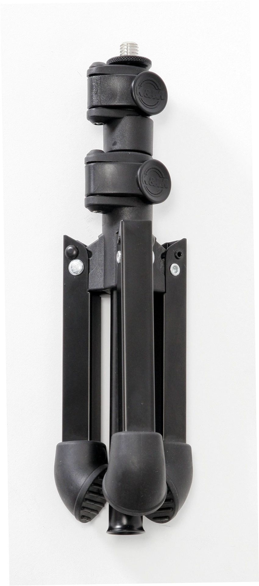 K&M 23150 3/8" Gewinde Tischstativ mit 3-Fuß, halbhoch, gerade, schwarz_00010190_