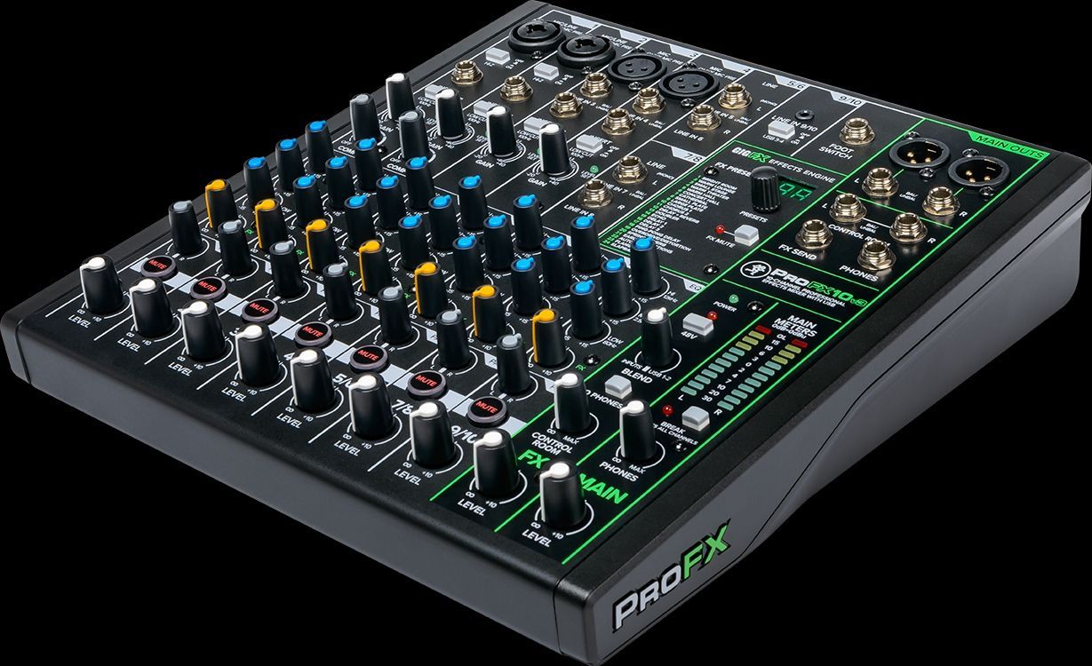 Mackie ProFX10v3 Mischpult 10-Kanal Mixer inkl. Effektgerät, USB-Anschluss